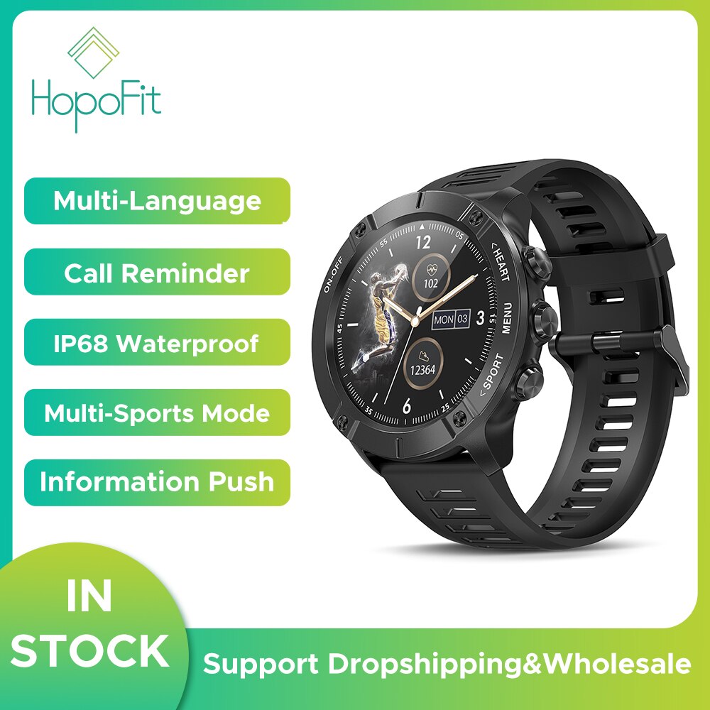 HopoFit MC01 스마트 워치 블루투스 5.0 남성 손목 시계 스포츠 피트니스 트래커 방수 여성 심박수 모니터 Smartwatch